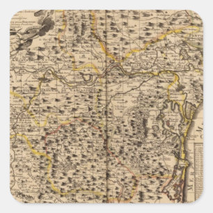 Pegatina Cuadrada Narbona Francia