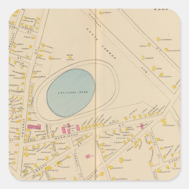 Pegatina Cuadrada Nashua, Sala 12, 5 (Anverso)