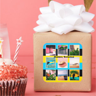 Pegatina Cuadrada Nassau, Bahamas