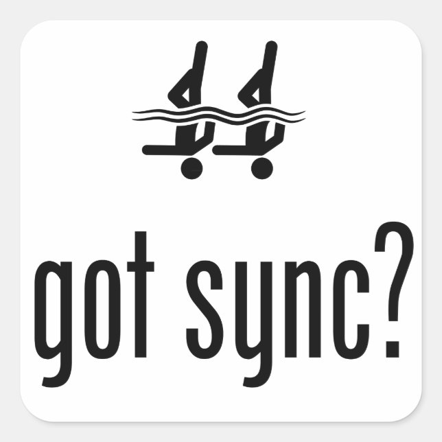 Pegatina Cuadrada Natación sincronizada (Anverso)