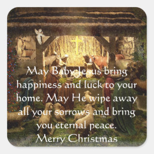 Pegatina Cuadrada Natividad