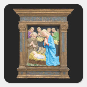 Pegatina Cuadrada NATIVIDAD Luca Della Robbia