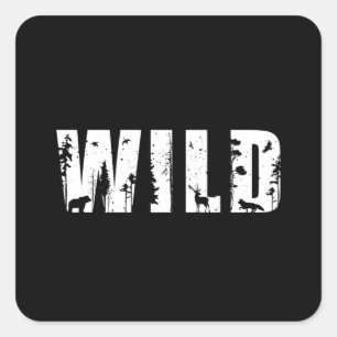 Pegatina Cuadrada Naturaleza al aire libre Camping Senderismo Montañ