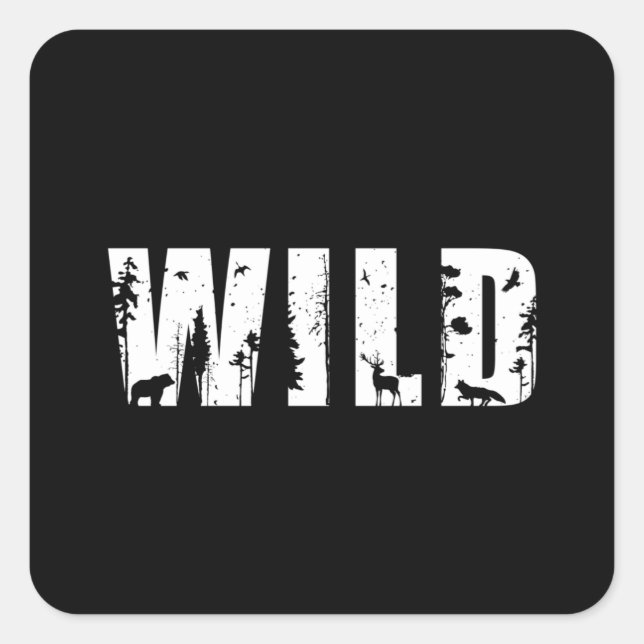 Pegatina Cuadrada Naturaleza al aire libre Camping Senderismo Montañ (Anverso)