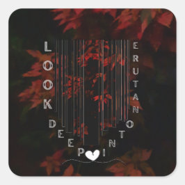 Pegatina Cuadrada Naturaleza Amor moderno