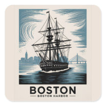 Nauta vintage del barco retro del puerto de Boston