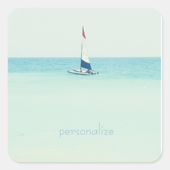 Pegatina Cuadrada Navegar (Anverso)