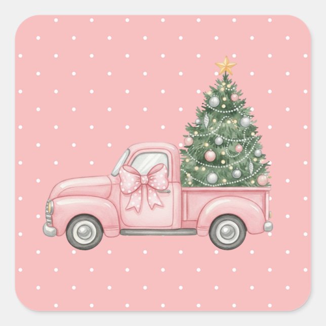 Pegatina Cuadrada Navidad (Anverso)
