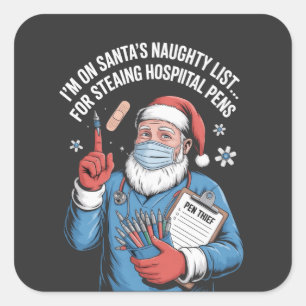 Pegatina Cuadrada Navidad 2026, 