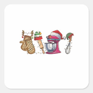 Pegatina Cuadrada Navidad 2026, 