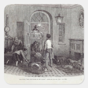 Pegatina Cuadrada Navidad: "Los cumplidos de la estación "