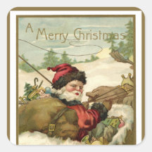 Navidad Vintage, Santa Claus Victoriano en Trineo