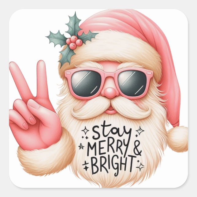 Pegatina Cuadrada Navidades (Anverso)