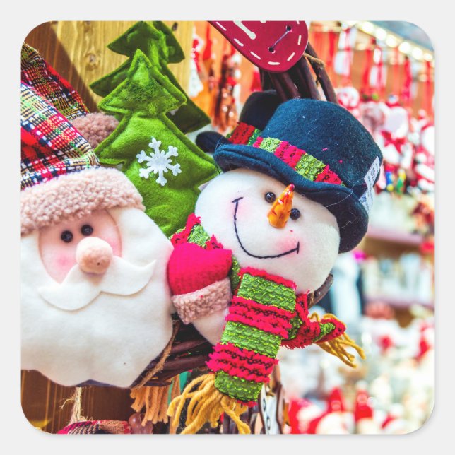 Pegatina Cuadrada Navidades (Anverso)