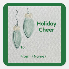 Pegatina Cuadrada Navidades