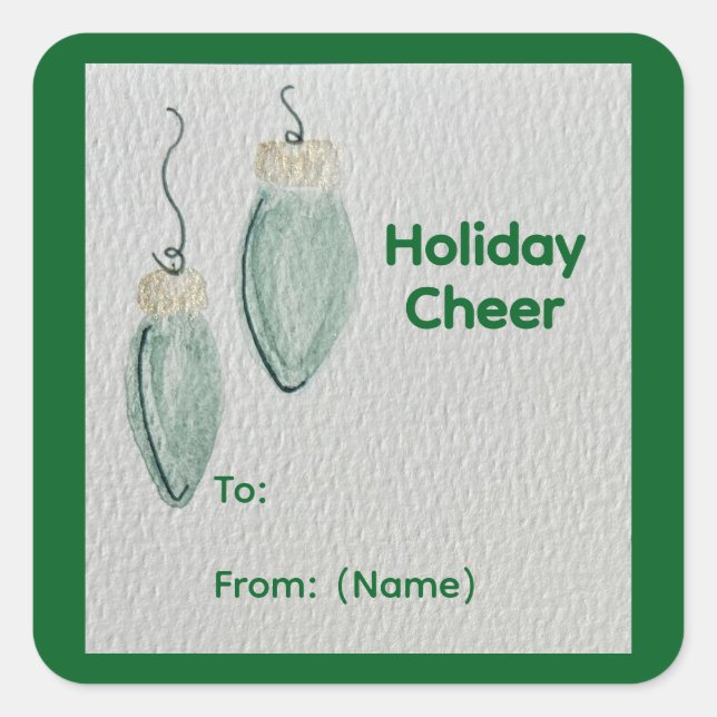 Pegatina Cuadrada Navidades (Anverso)