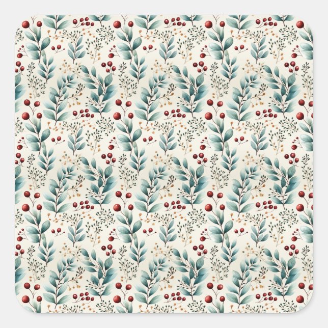 Pegatina Cuadrada Navidades (Anverso)