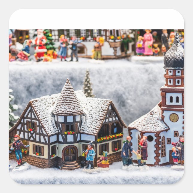 Pegatina Cuadrada Navidades (Anverso)