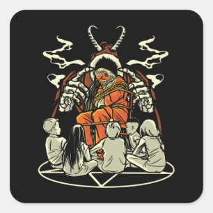 Pegatina Cuadrada Navidades aterradores