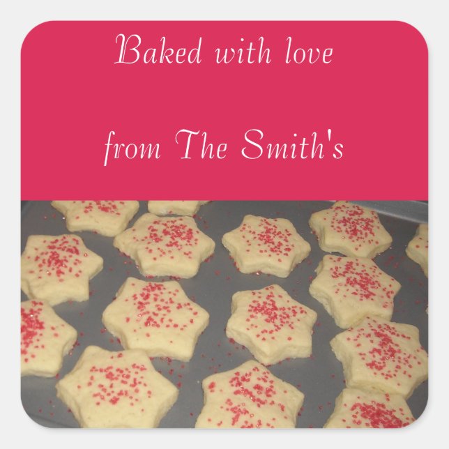 Pegatina Cuadrada Navidades Baking (Anverso)