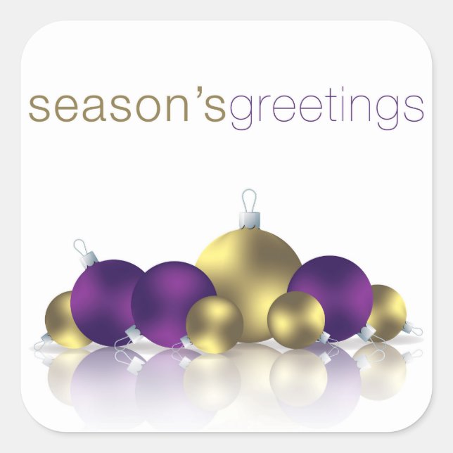 Pegatina Cuadrada Navidades bauble (Anverso)