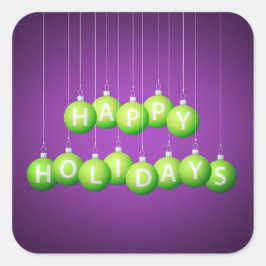 Pegatina Cuadrada Navidades bauble