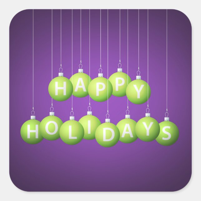 Pegatina Cuadrada Navidades bauble (Anverso)