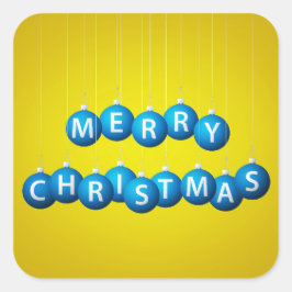 Pegatina Cuadrada Navidades bauble