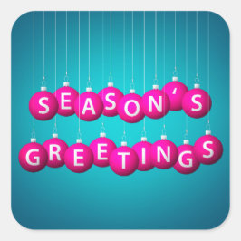 Pegatina Cuadrada Navidades bauble