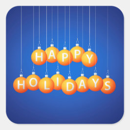 Pegatina Cuadrada Navidades bauble