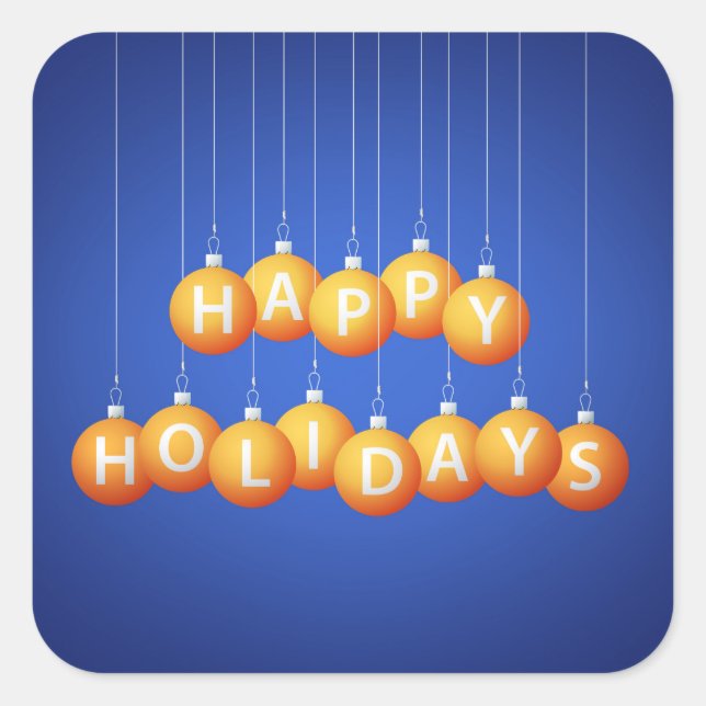 Pegatina Cuadrada Navidades bauble (Anverso)