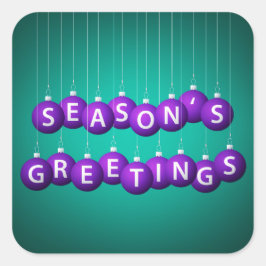 Pegatina Cuadrada Navidades bauble