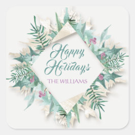 Pegatina Cuadrada Navidades Belly Feliz Navidad