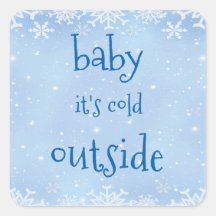 Navidades Blue Snowflake Baby hace frío afuera