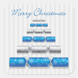 Pegatina Cuadrada Navidades bonbons elegantes