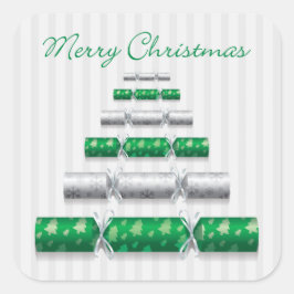 Pegatina Cuadrada Navidades bonbons elegantes