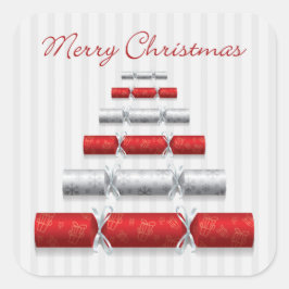 Pegatina Cuadrada Navidades bonbons elegantes
