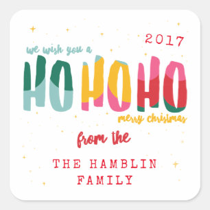 Pegatina Cuadrada Navidades brillantes Pegatinas de Plaza