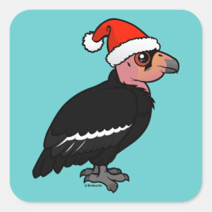 Pegatina Cuadrada Navidades California Condor