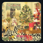 Pegatina Cuadrada Navidades Chippendale<br><div class="desc">© El Diputado,  2017</div>