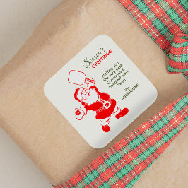 Pegatina Cuadrada Navidades clásicos de bolas de bolas de bolas de p