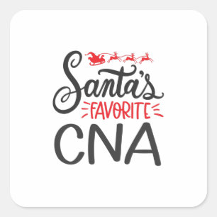 Pegatina Cuadrada Navidades CNA Santas CNA favorita