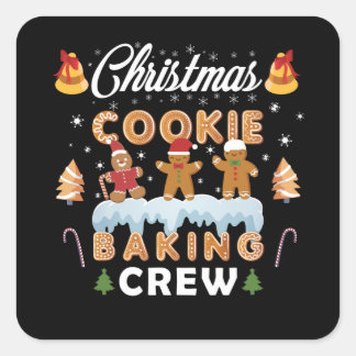 PEGATINA CUADRADA NAVIDADES COOKIE BAKING CREE