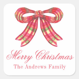 Pegatina Cuadrada Navidades de acuarela reposar