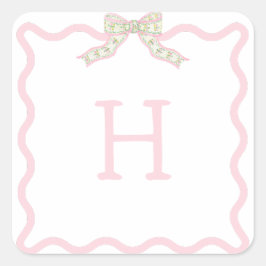 Pegatina Cuadrada Navidades de Coquette Wavy Photo Navidades