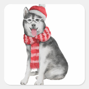 Pegatina Cuadrada Navidades de dugongia