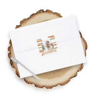 Pegatina Cuadrada Navidades de fotos en bloques modernos personaliza