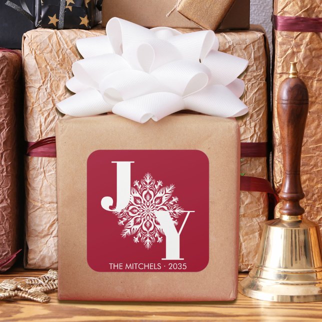 Pegatina Cuadrada Navidades de JOY Red Modern (Subido por el creador)
