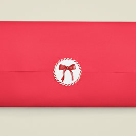 Pegatina Cuadrada Navidades de la fiesta de caña de caña de vaca roj