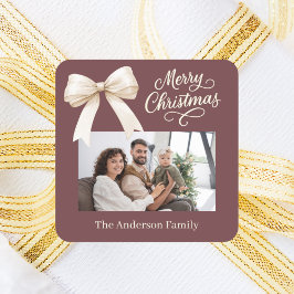 Pegatina Cuadrada Navidades de libreto para la fotografía de la proa